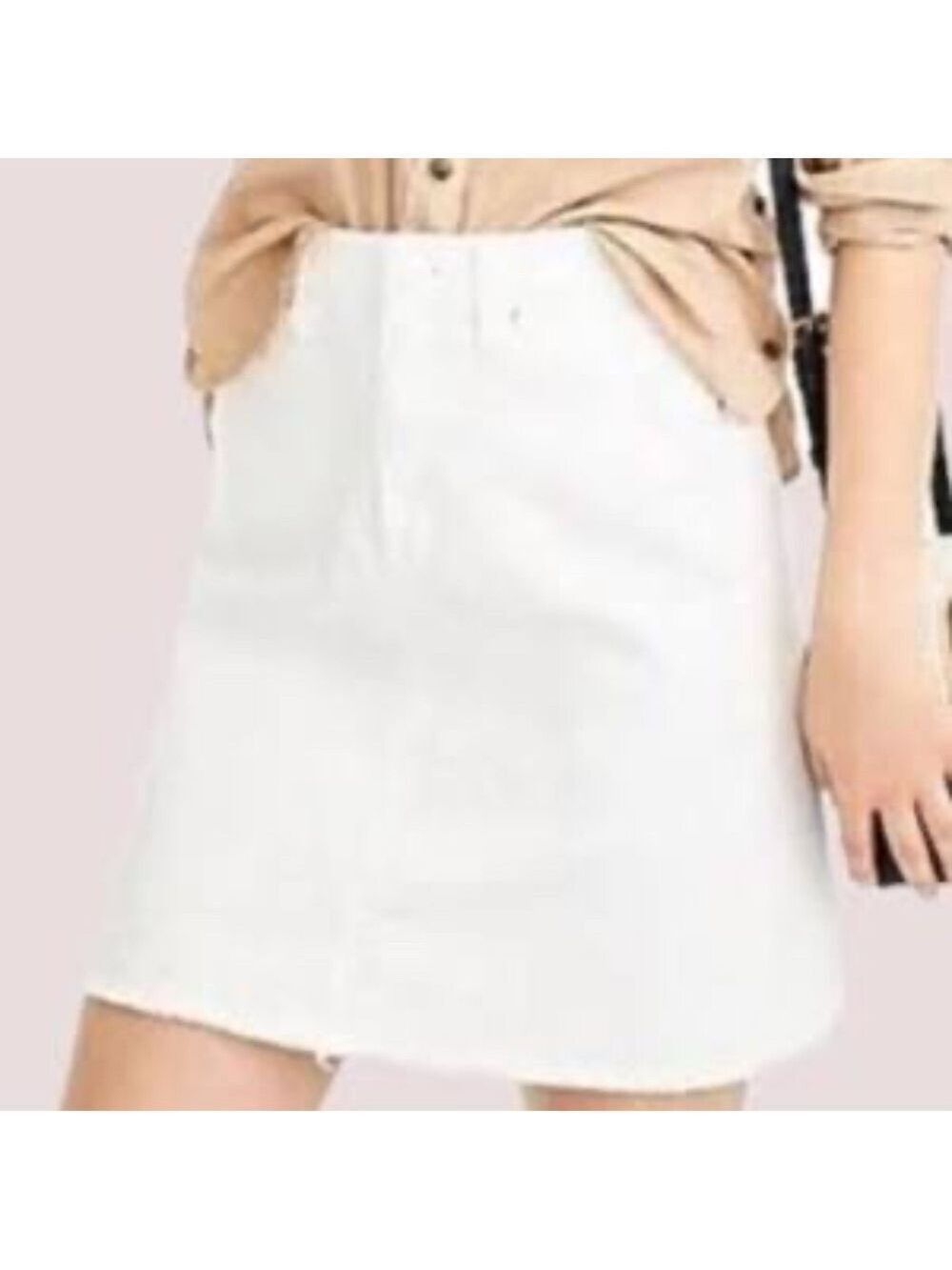 J. Crew Denim Frayed Raw Hem Mini Skirt
